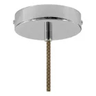 Creative Cables függeszték Függesztett lámpa textil kábellel, üveg kerámia lámpaernyővel és fém részletekkel PDMCRRD63EKBOSTTRT