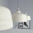 Creative Cables függeszték Függesztett lámpa textil kábellel, Cup kerámia lámpaernyővel és fém részletekkel PDMCRRD63EKSTTRT-L