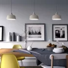 Creative Cables függeszték Függesztett lámpa textil kábellel, Cup kerámia lámpaernyővel és fém részletekkel