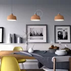 Creative Cables függeszték Függesztett lámpa textil kábellel, Cup kerámia lámpaernyővel és fém részletekkel
