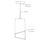 Creative Cables függeszték Függesztett lámpa textil kábellel, Prisma cement lámpaernyővel és fém bevonattal PDMCRRM04KPAC01CGD