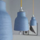 Creative Cables függeszték Függesztett lámpa textil kábellel, kerámia lámpaernyővel és fém részletekkel PDMCRRX03EKBISTAVN