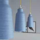Creative Cables függeszték Függesztett lámpa textil kábellel, üveg kerámia lámpaernyővel és fém részletekkel PDMCRRX03EKBOSTAVN-L
