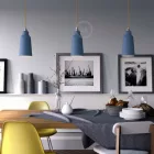 Creative Cables függeszték Függesztett lámpa textil kábellel, üveg kerámia lámpaernyővel és fém részletekkel