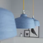 Creative Cables függeszték Függesztett lámpa textil kábellel, Cup kerámia lámpaernyővel és fém részletekkel
