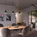 Creative Cables függeszték Függesztett lámpa textil kábellel, kerámia lámpaernyővel és fém részletekkel
