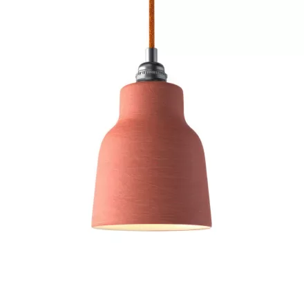 Creative Cables függeszték Függesztett lámpa textil kábellel, kerámia lámpaernyővel és fém részletekkel