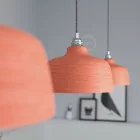 Creative Cables függeszték Függesztett lámpa textil kábellel, Cup kerámia lámpaernyővel és fém részletekkel