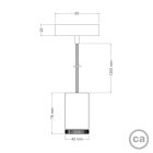 Creative Cables függeszték Mini Spotlight GU1d0 egylámpás függesztett lámpa PDMGUTISRM03-L