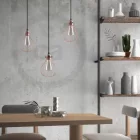 Creative Cables függeszték Függesztett lámpa textil kábellel, csepp alakú lámpaernyővel és fém részletekkel PDMPNRA10TC23GRA