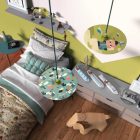 Creative Cables függeszték Függesztett lámpa textil kábellel, UFO kétoldalas fa lámpaernyővel és fém PDMPNRC30UFO01