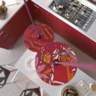 Creative Cables függeszték Függesztett lámpa textil kábellel, UFO kétoldalas fa lámpaernyővel és fém PDMPNRC32UFO09