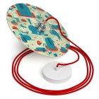 Creative Cables függeszték Függesztett lámpa textil kábellel, UFO kétoldalas fa lámpaernyővel és fém PDMPNRC35UFO02