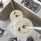 Creative Cables függeszték Függesztett lámpa textil kábellel, UFO kétoldalas fa lámpaernyővel és fém PDMPNRC43UFO04