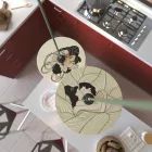 Creative Cables függeszték Függesztett lámpa textil kábellel, UFO kétoldalas fa lámpaernyővel és fém PDMPNRC63UFO14-L