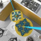 Creative Cables függeszték Függesztett lámpa textil kábellel, UFO kétoldalas fa lámpaernyővel és fém PDMPNRM11UFO05-L