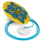 Creative Cables függeszték Függesztett lámpa textil kábellel, UFO kétoldalas fa lámpaernyővel és fém PDMPNRM11UFO05