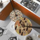 Creative Cables függeszték Függesztett lámpa textil kábellel, UFO kétoldalas fa lámpaernyővel és fém PDMPNRM13UFO07-L