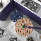 Creative Cables függeszték Függesztett lámpa textil kábellel, UFO kétoldalas fa lámpaernyővel és fém PDMPNRM14UFO13