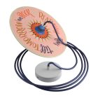 Creative Cables függeszték Függesztett lámpa textil kábellel, UFO Pemberly Pond fa lámpabúrával és PDMPNRM34UFO01P-L