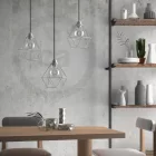 Creative Cables függeszték Függesztett lámpa textil kábellel, gyémánt alakú lámpaernyővel és fém részletekkel PDMPNVB10TC01DVB