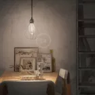 Creative Cables függeszték Függesztett lámpa textil kábellel, csepp alakú lámpaernyővel és fém részletekkel PDMPNVN10TM04GVN