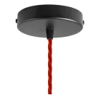 Creative Cables függeszték Függesztett lámpa textil kábellel, gyémánt alakú lámpaernyővel és fém részletekkel PDMPNVN10TM09DVR