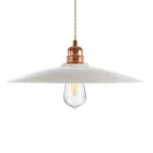Creative Cables függeszték Függesztett lámpa textil kábellel, kerámia lámpaernyővel és fém részletekkel