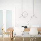 Creative Cables függeszték Függesztett lámpa textil kábellel, ipari kerámia lámpaernyővel és fém bevonattal PDMRAERM43EKPSBIAN-L