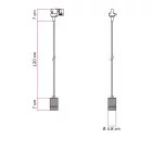 Creative Cables függeszték Függesztett lámpa recézett alumínium lámpatartóval sínhez