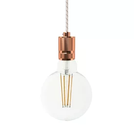   Creative Cables függeszték Függesztett lámpa textil kábellel és maratott alumínium lámpatartóval