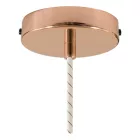 Creative Cables függeszték Függesztett lámpa textil kábellel és maratott alumínium lámpatartóval