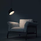 Creative Cables függeszték Függesztett lámpa textil kábellel, Broadway lámpaernyővel és fém részletekkel