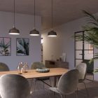 Creative Cables függeszték Függesztett lámpa textil kábellel, Cup kerámia lámpaernyővel és fém részletekkel PDMRARM13EKRUBI-L