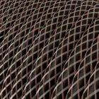 Creative Cables függeszték Függesztett lámpa textil kábellel, ipari kerámia lámpaernyővel és fém bevonattal PDMRARR03EKPSNERA-L