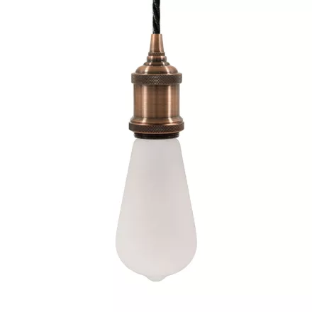 Creative Cables függeszték Függesztett lámpa csavart textil kábellel és alumínium lámpatartóval PDMRASALRATN03-L