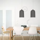 Creative Cables függeszték Függesztett lámpa textil kábellel és Bell XL kerámia lámpaernyővel PDMTISCACERN03-L