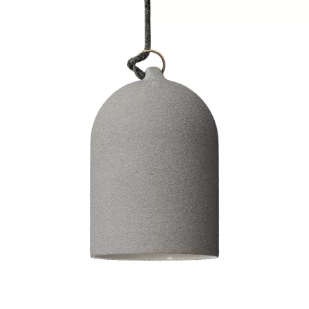Creative Cables függeszték Függesztett lámpa textil kábellel és lámpaernyővel Mini Bell XS kerámia PDMTISMCCERN03