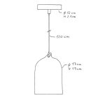 Creative Cables függeszték Függesztett lámpa textil kábellel és lámpaernyővel Mini Bell XS kerámia PDMVBOMCBIRM09-L