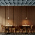 Creative Cables függeszték Függesztett lámpa fa kúpos lámpaernyővel PDMVBORC01PAL02-L