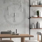 Creative Cables függeszték Függesztett lámpa textil kábellel, Magnum üveg lámpaernyővel és fém részletekkel PDMVBORC01PAM03-L