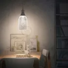 Creative Cables függeszték Függesztett lámpa textil kábellel, Jéroboam palack lámpaernyővel és fém részletekkel