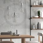 Creative Cables függeszték Függesztett lámpa textil kábellel, Jéroboam palack lámpaernyővel és fém részletekkel