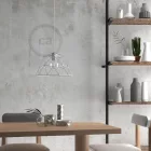 Creative Cables függeszték Függesztett lámpa textil kábellel, kupola lámpaernyővel és fém részletekkel PDMVBORC01PAM23-L