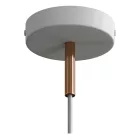 Creative Cables függeszték Függesztett lámpa textil kábellel, fém részletekkel és 7 cm-es kábelbilinccsel