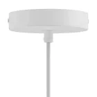 Creative Cables függeszték Olasz gyártmányú függesztett lámpa szövetkábelrel, Swing Pastel lámpaernyővel és fém