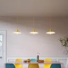 Creative Cables függeszték Olasz gyártmányú függesztett lámpa szövetkábelrel, Swing Pastel lámpaernyővel és fém PDMVBORM25PAM13MU