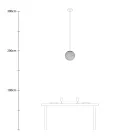 Creative Cables függeszték Függesztett lámpa gömb alakú lámpaernyővel PDMVBORN02CP0205-L