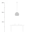 Creative Cables függeszték Függesztett lámpa kupola lámpaernyővel PDMVBORN02CP0809-L