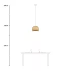 Creative Cables függeszték Függesztett lámpa kupola lámpaernyővel PDMVBORN06CP1636-L